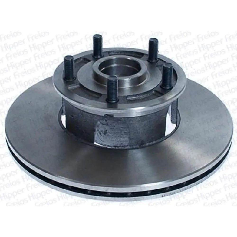 Par Disco de Freio Dianteiro CHEVROLET - GM CARAVAN/OPALA Ventilado com Cubo 5 Furos - HIPPER FREIOS HF27B