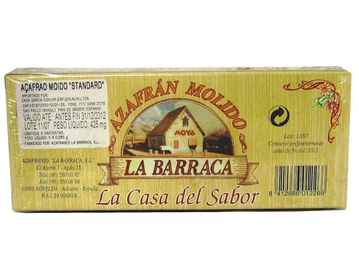 Açafrão Moído Azafran Molido La Barraca 0425g