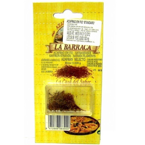 Açafrão Espanhol Estigma La Barraca 0500g