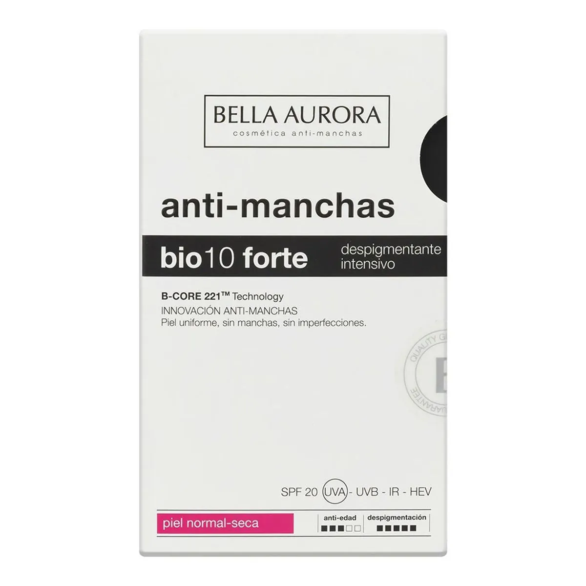 Creme Antimanchas Rosto Para Pele Normal A Seca Fps 20 Bella Aurora Bio10 Forte Caixa 30ml