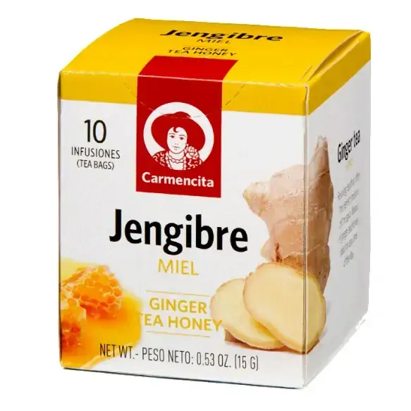 Chá Gengibre Com Mel Carmencita Caixa 15g 10 Unidades