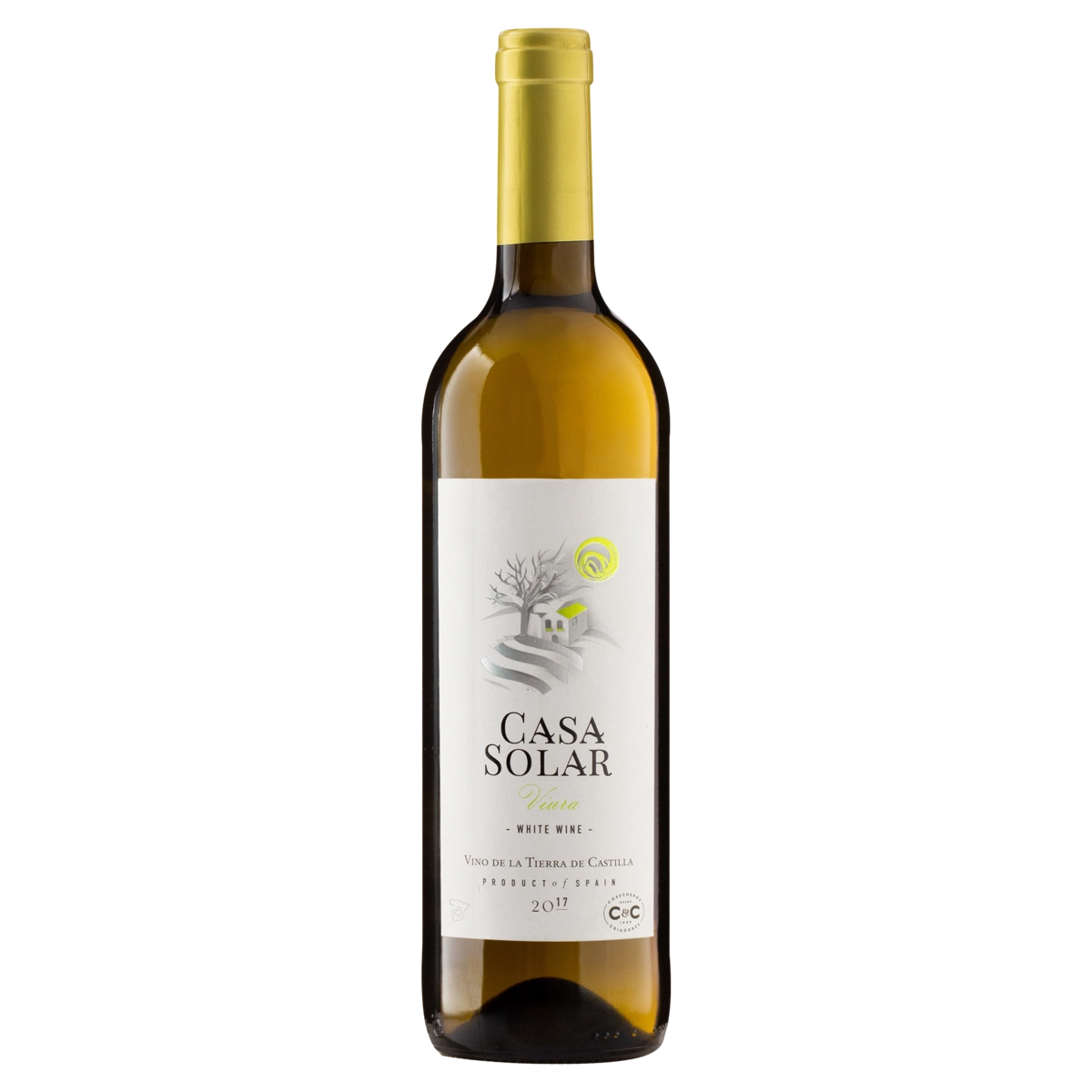 Vinho Espanhol Branco Casa Solar Viura Tierra De Castilla Garrafa 750ml