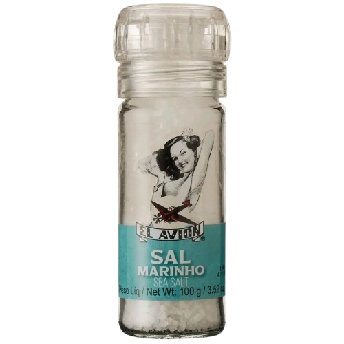 Sal Marinho Com Moedor El Avion Vidro 100g