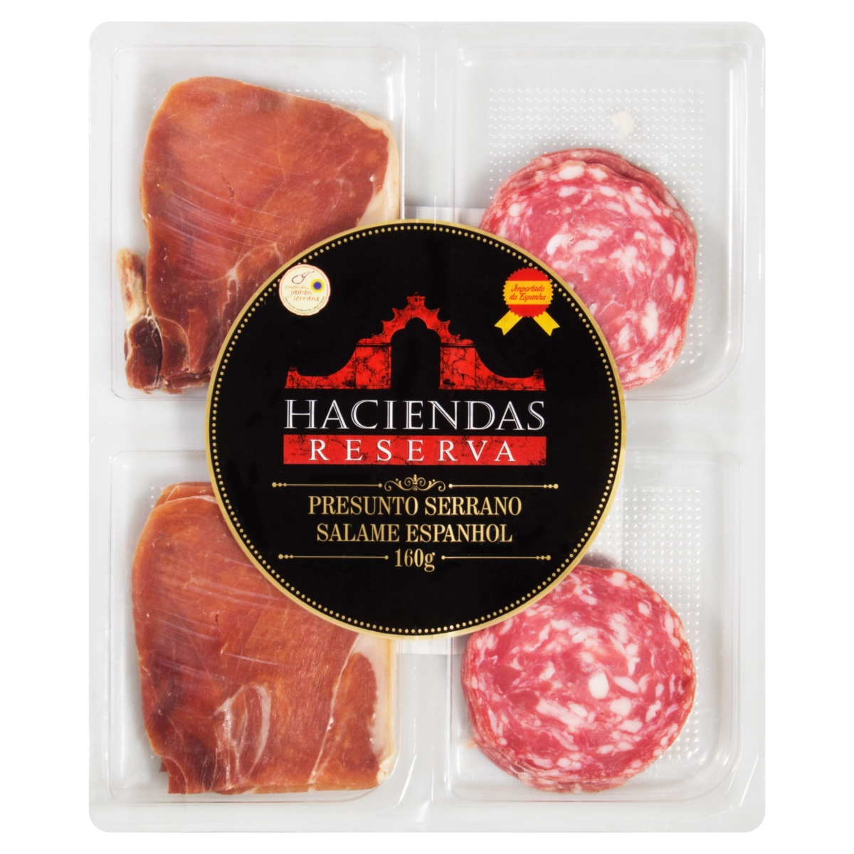 Kit Presunto Serrano e Salame Espanhol HACIENDAS 4X40g