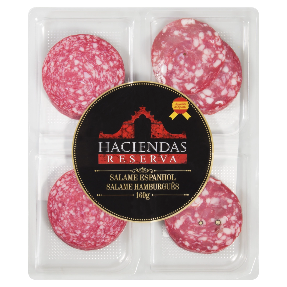 Kit Salame Espanhol E Salame Hamburguês Fatiado Haciendas Reserva 160g