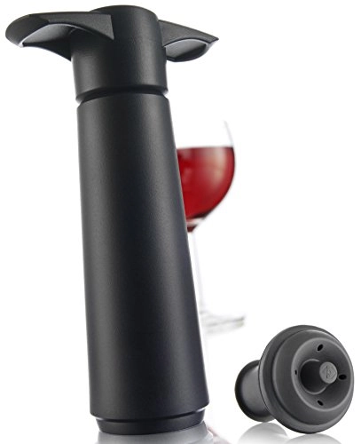 Vacu Vin Wine Saver Pump With 1 X Vacuum Bottle Stopper Black