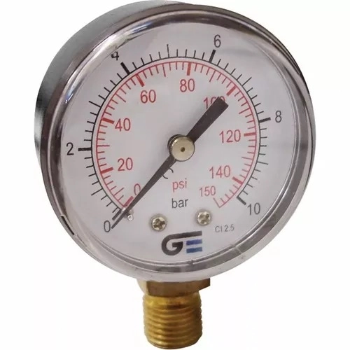 Manômetro Seco Escala 0-150 Psi 0-10 Bar (kgf/cm2)