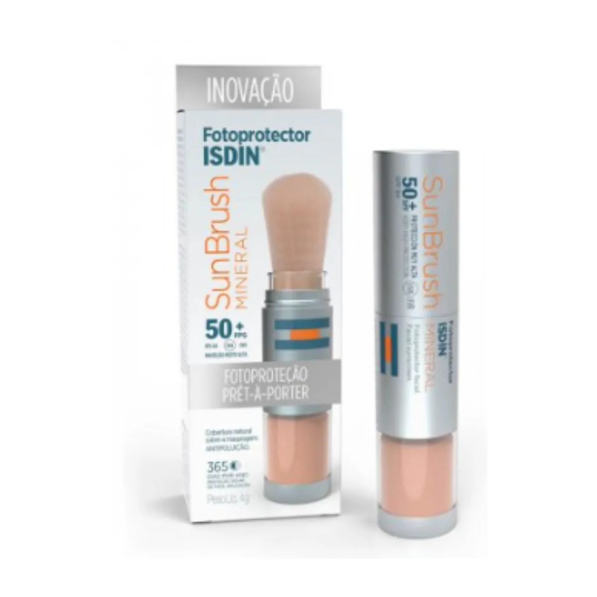 Protetor Solar Facial Isdin Sunbrush Mineral FPS 50 com 4 g