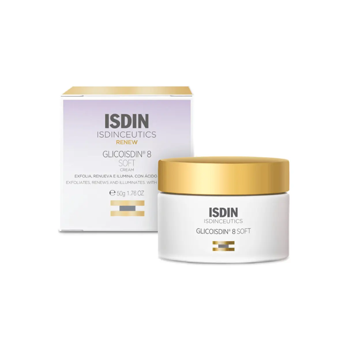 Isdinceuticals Glicoisdin 8 Soft Creme Facial Efeito Peeling 50g