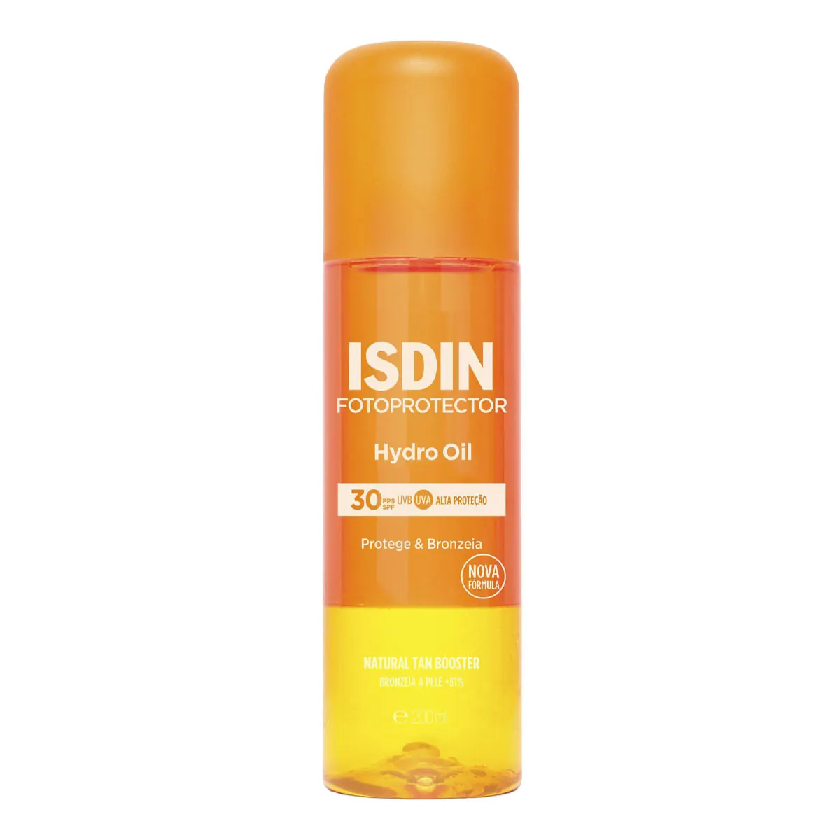 Protetor Solar Corporal e Bronzeador Hydrooil FPS30 Isdin Com 200 ml