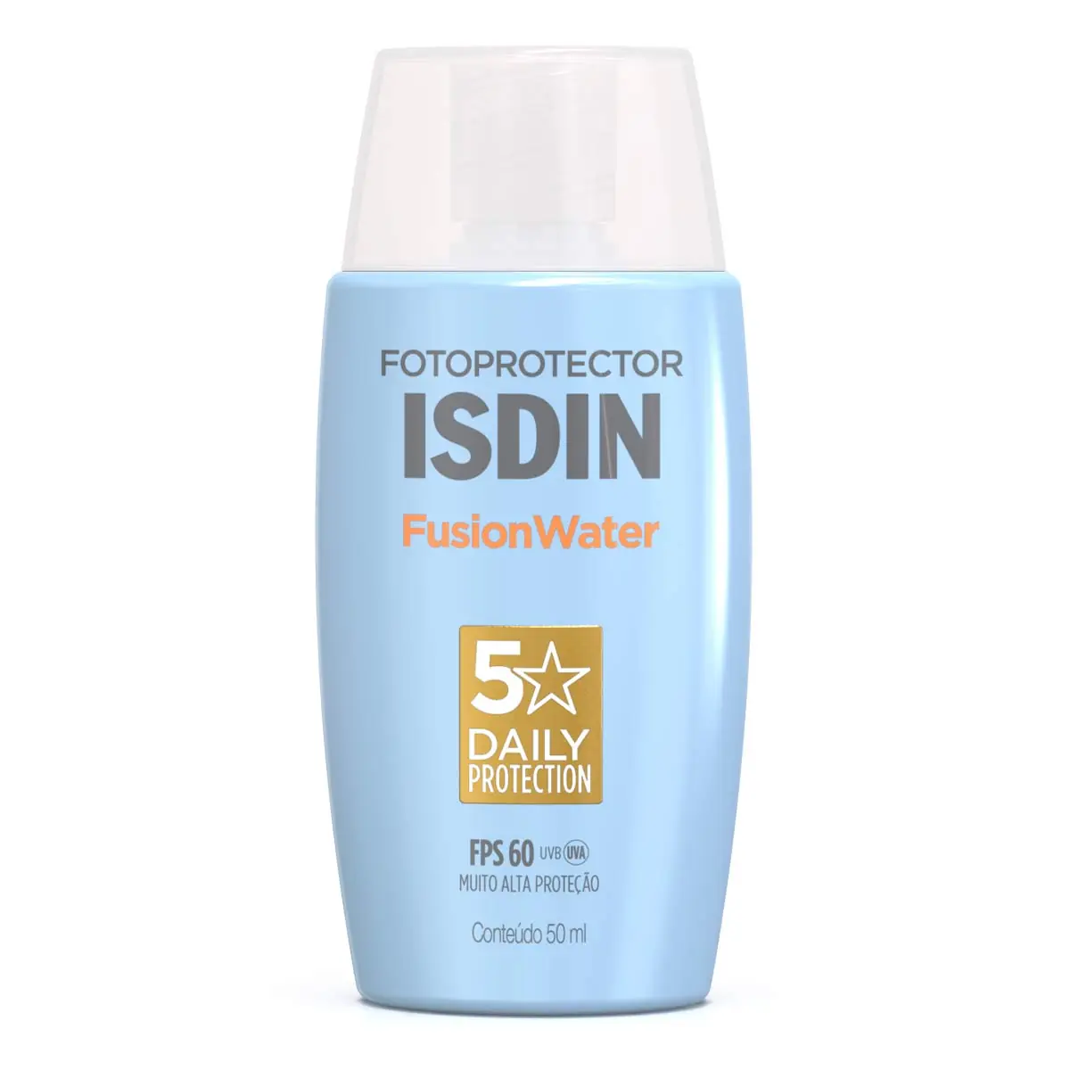 Protetor Solar Facial Isdin Fusion Water Oil Control FPS 60 com 50 ml