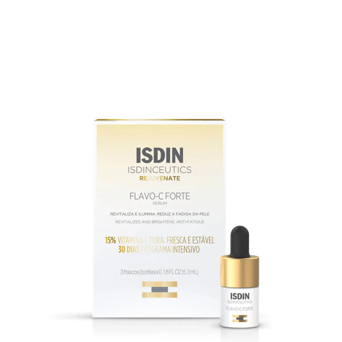 Sérum Facial Vitamina C ISDIN Isdinceutics Flavo-C Forte 3 Ampolas de 5,3ml