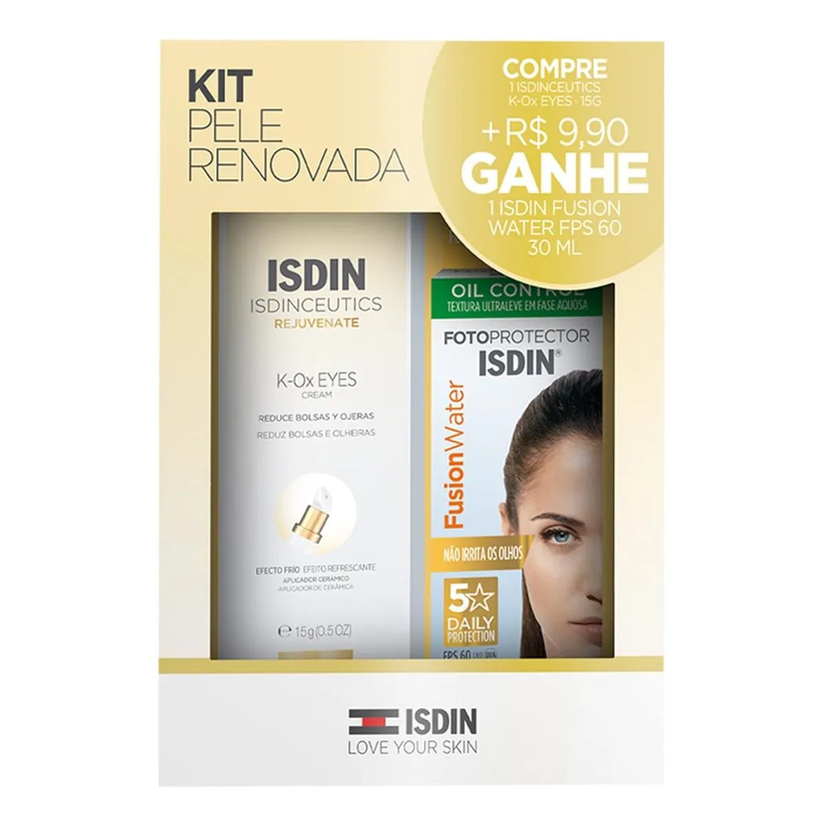 Kit Creme Isdin Isdinceutics Rejuvenate K Ox Eyes 15g Protetor Solar Fps 60 Fotoprotector Isdin Fusi