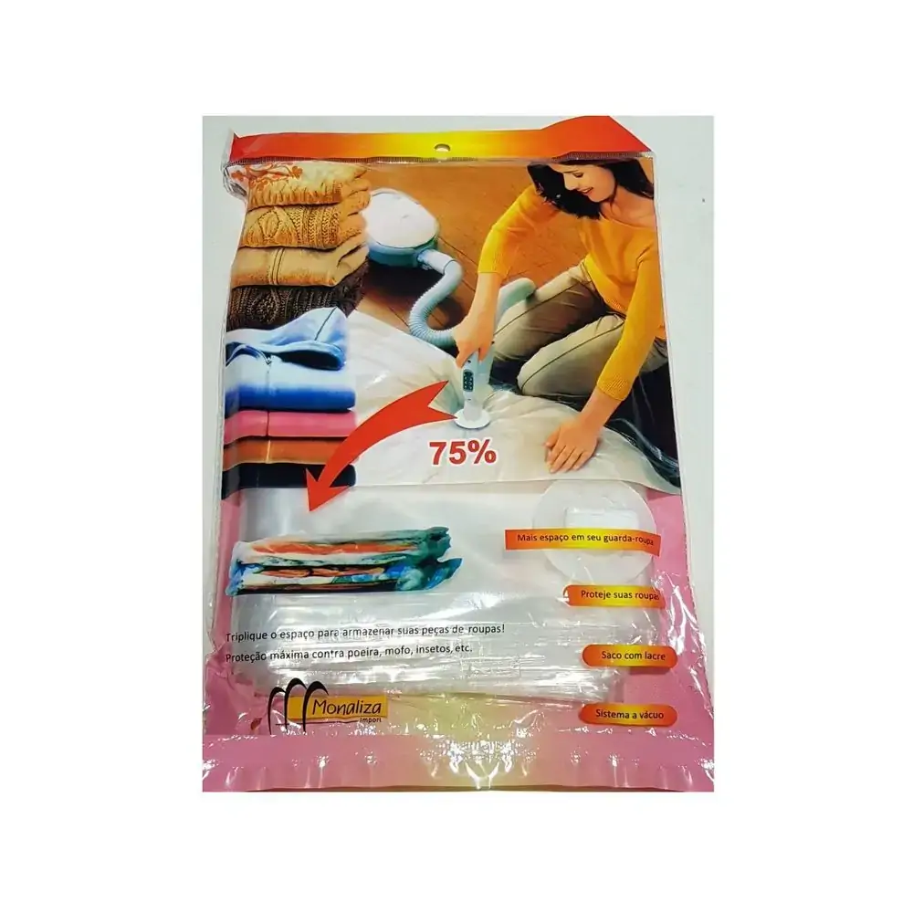 Saco Vacuo Roupas 60x50cm Mz 68001
