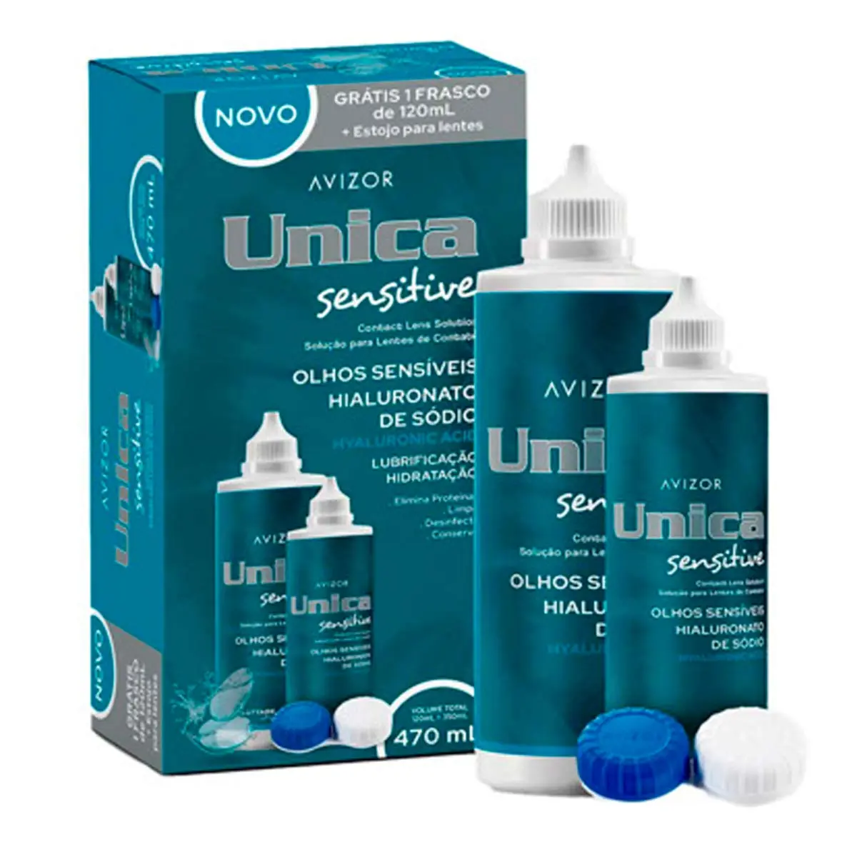 Solução para Lentes Unica Sensitive 470ml