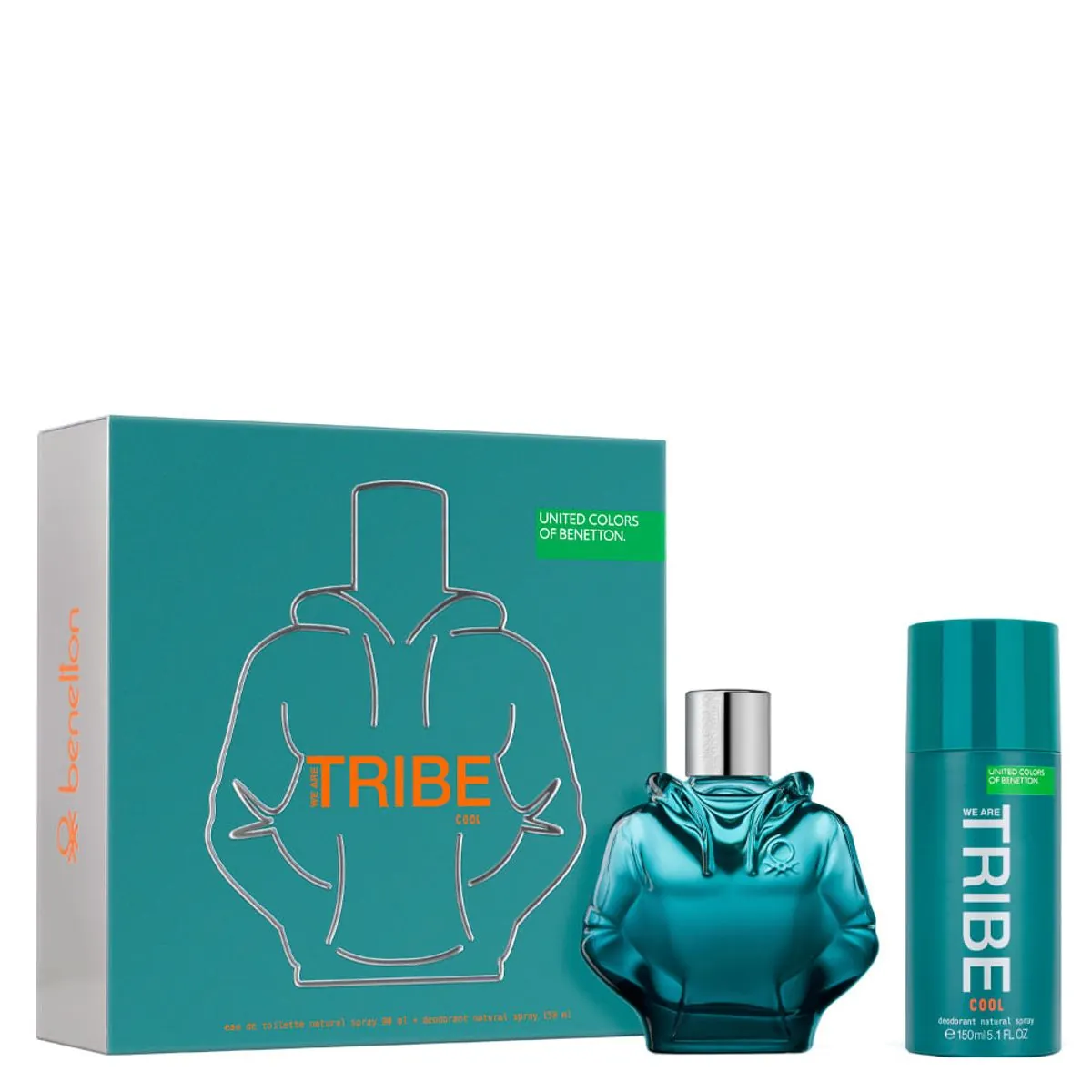 Kit Benetton United Colors We Are Tribe Masculino - Edt 90ml + Deo 150ml NULO