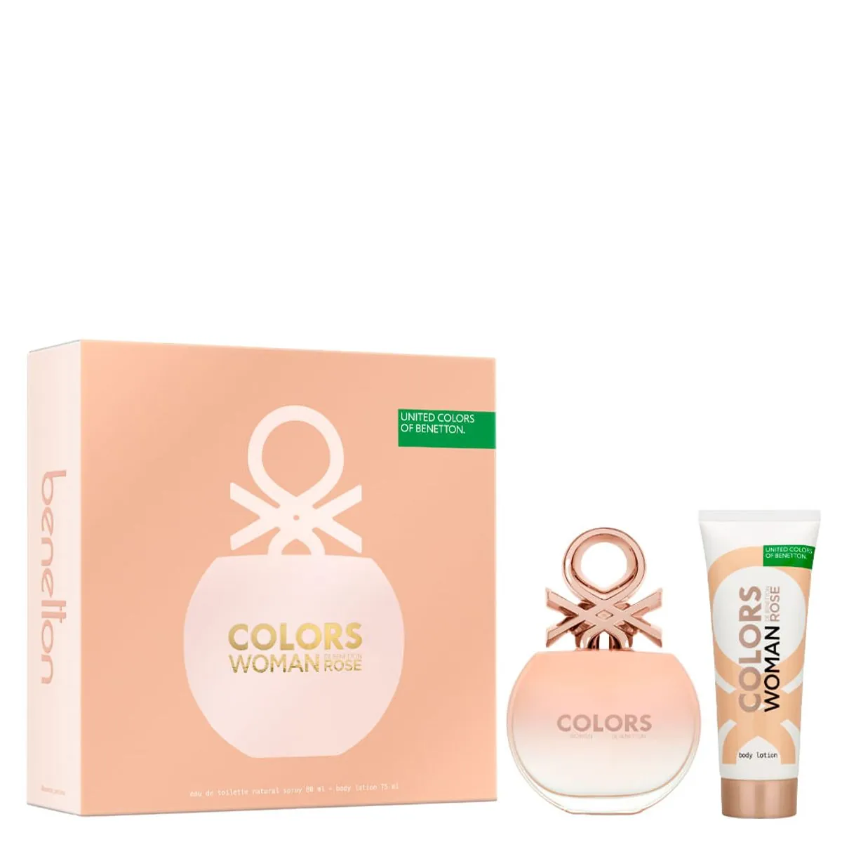 Kit United Colors Of Benetton Perfume Sisterland Rose Feminino Eau de Toilette 80 ml + Creme Corpora