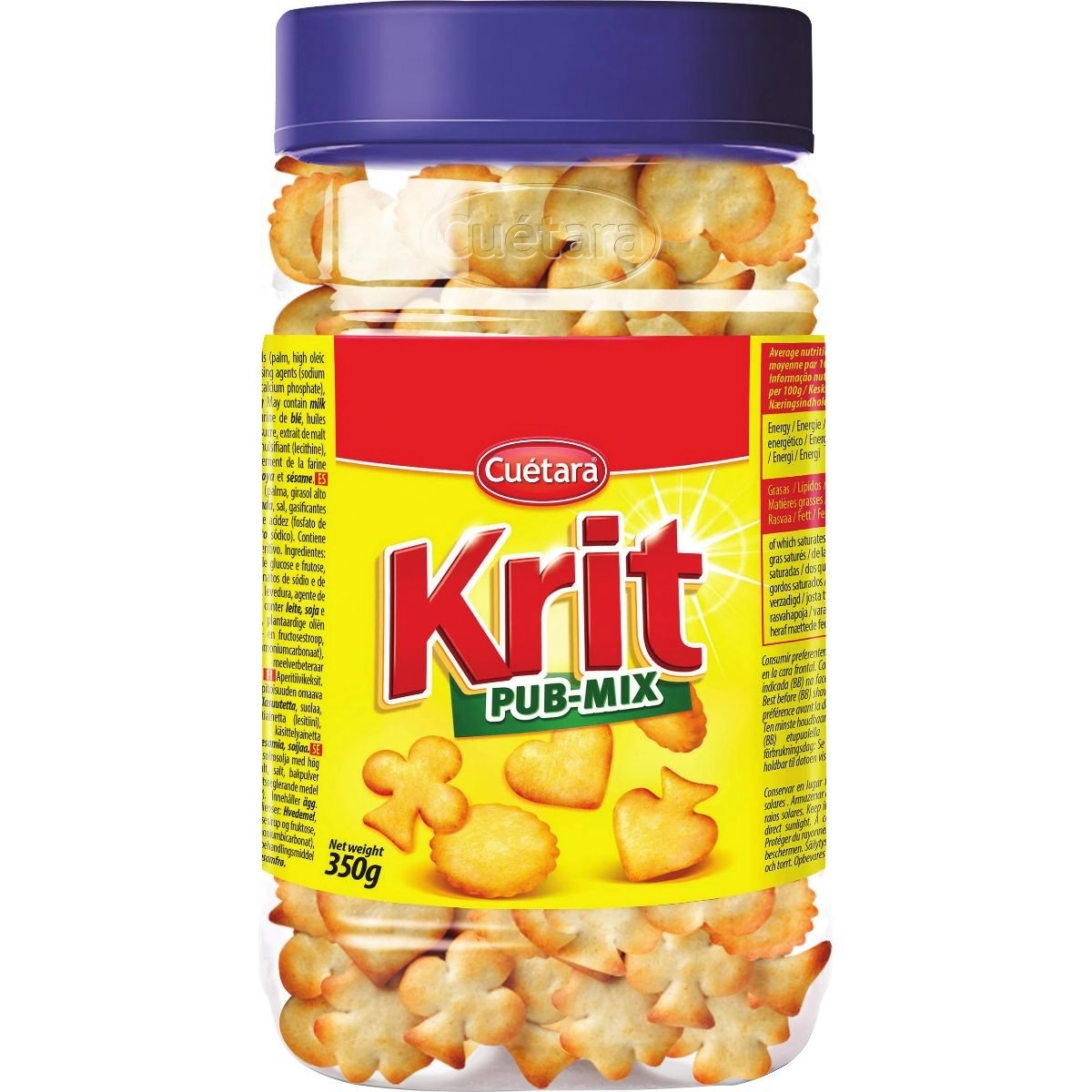 Biscoito KRIT PUB MIX CUETARA 350G