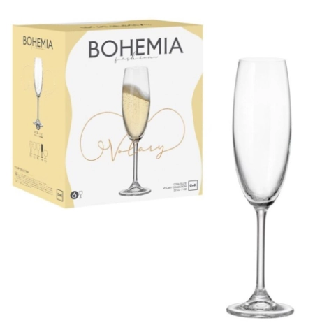 Taca Bohemia Volary Flutte 220ml 10 4s032 220 Eurovidros