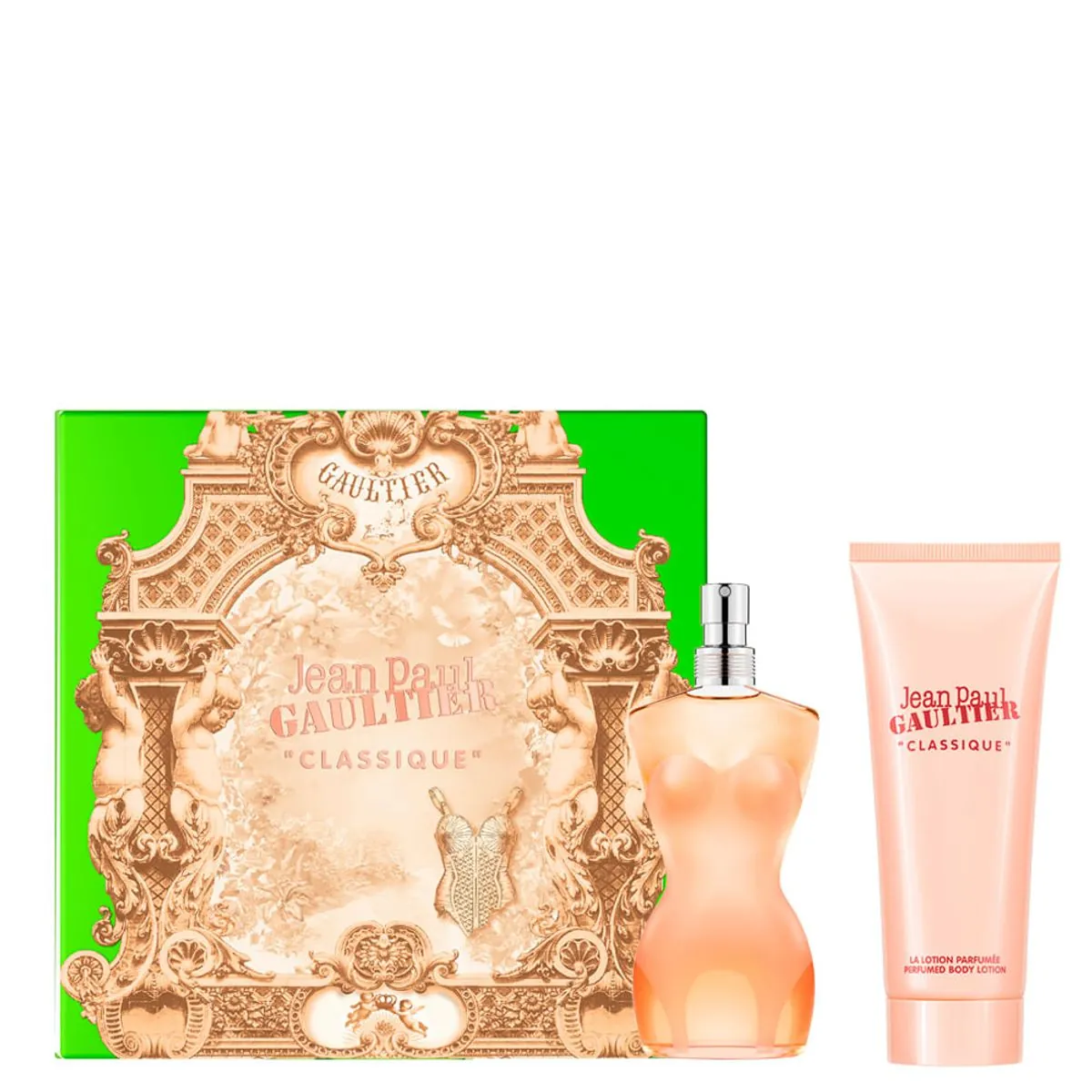 Kit Coffret Perfume Jean Paul Gaultier Classique Feminino Eau de Toilette 50 ml + Creme Corporal 75