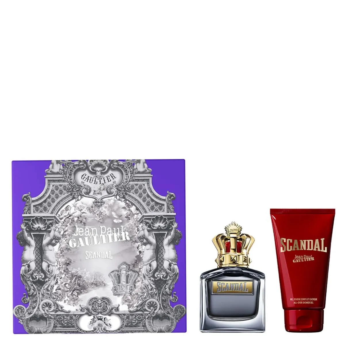 Kit Perfume Jean Paul Gaultier Scandal Masculino - Eau de Toilette For Him 50ml + Gel de Banho All O