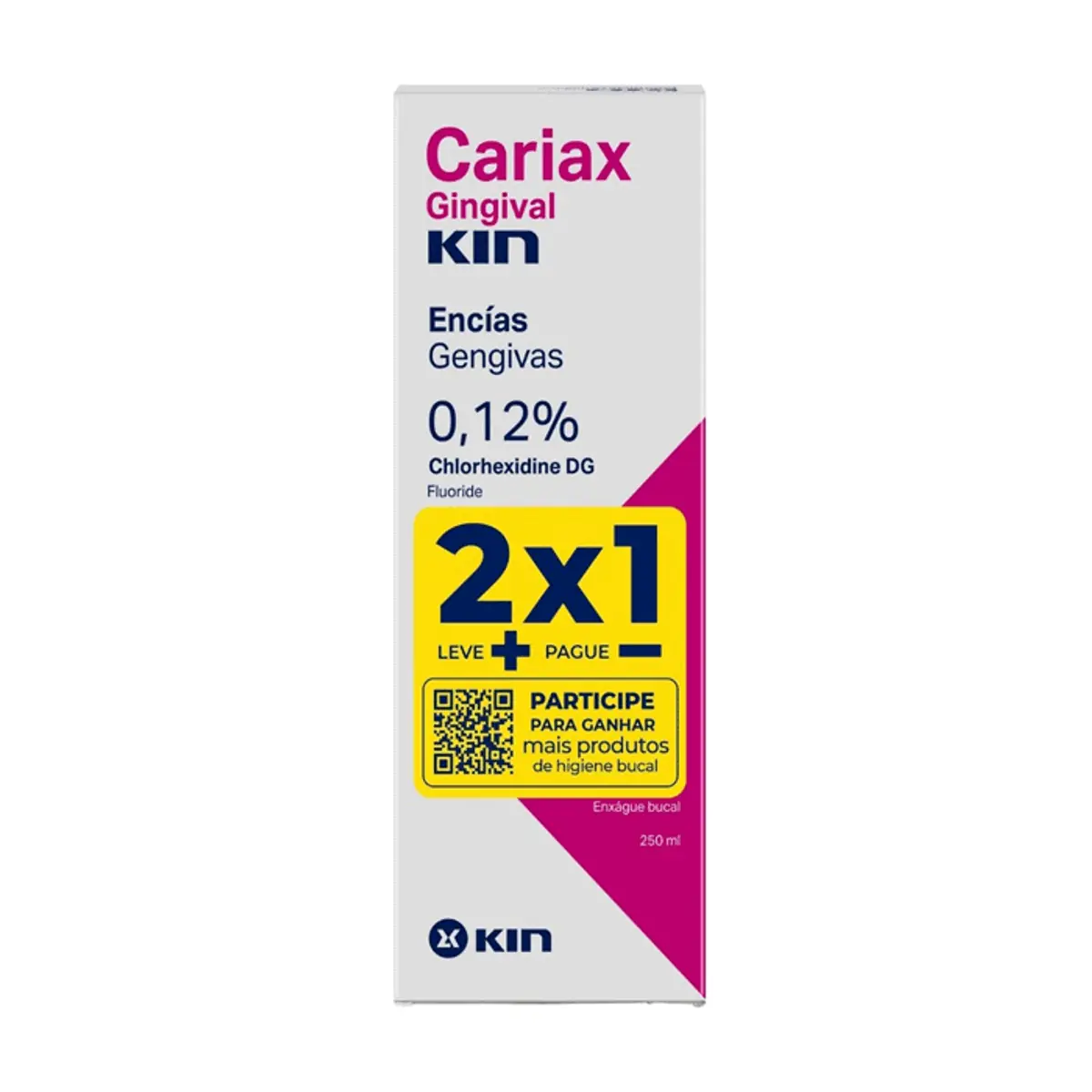 Enxaguante Bucal Cariax Gengival Kin Sem Álcool 250ml
