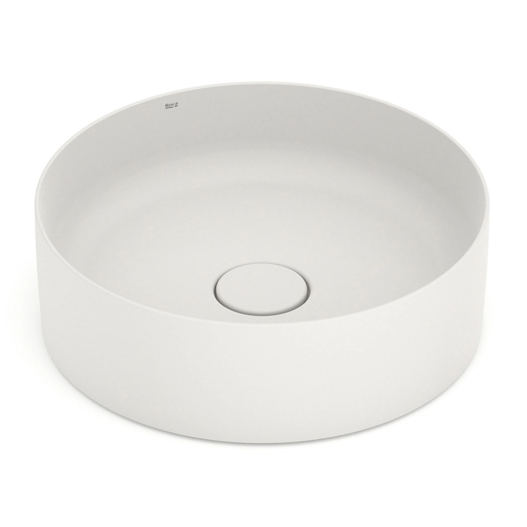 Cuba para Banheiro de Apoio Louça Redonda Beige 39cm Terra Roca