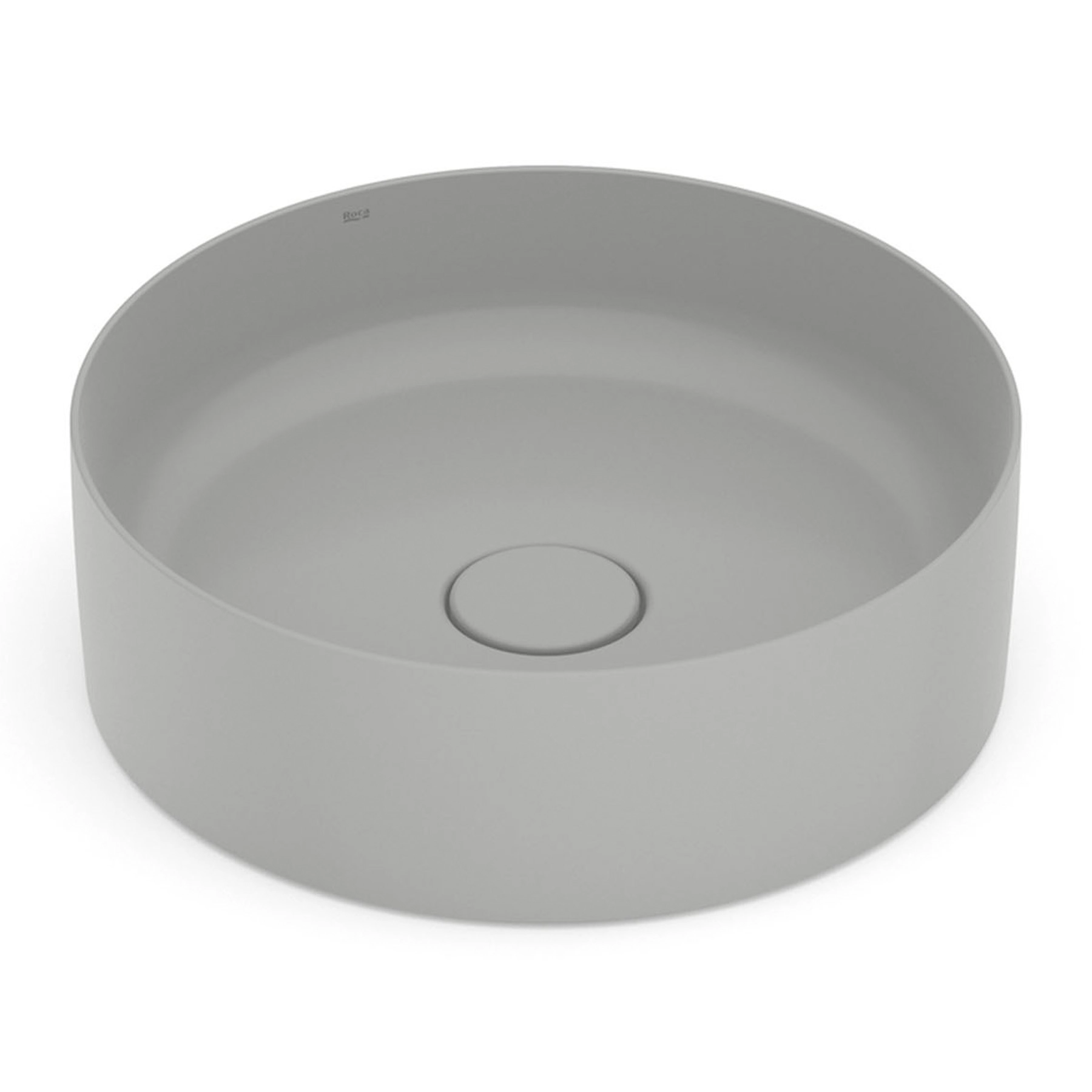 Cuba para Banheiro de Apoio Louça Redonda Stone 39cm Terra Roca