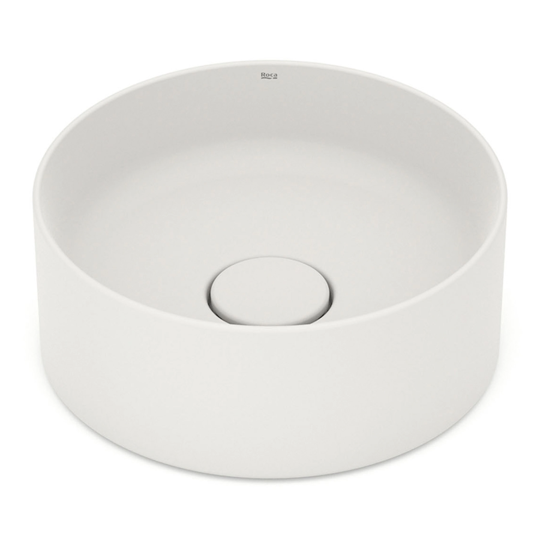 Cuba para Banheiro de Apoio Louça Redonda Beige 30cm Terra Roca