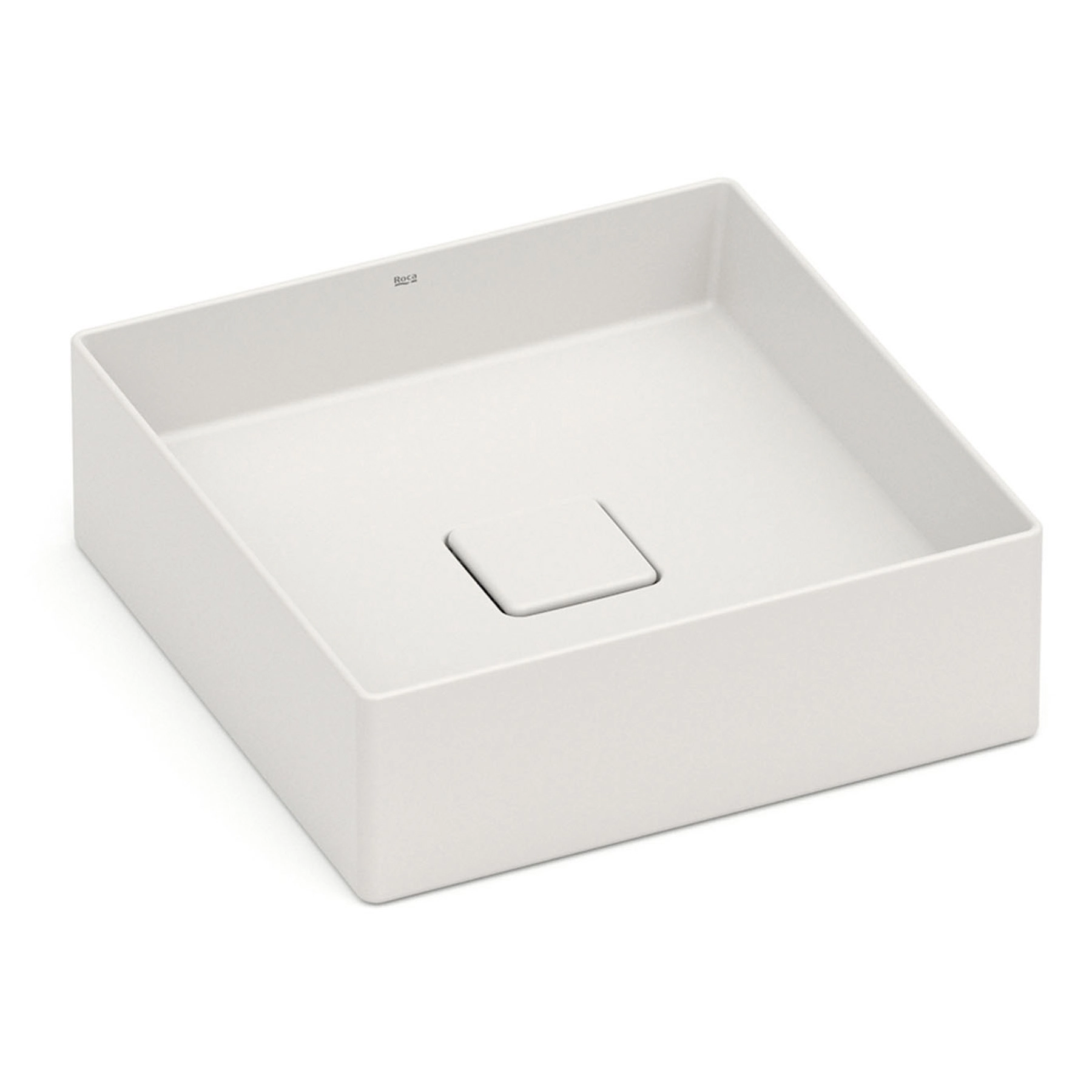 Cuba para Banheiro de Apoio Louça Quadrada Beige 35x35cm Terra Roca