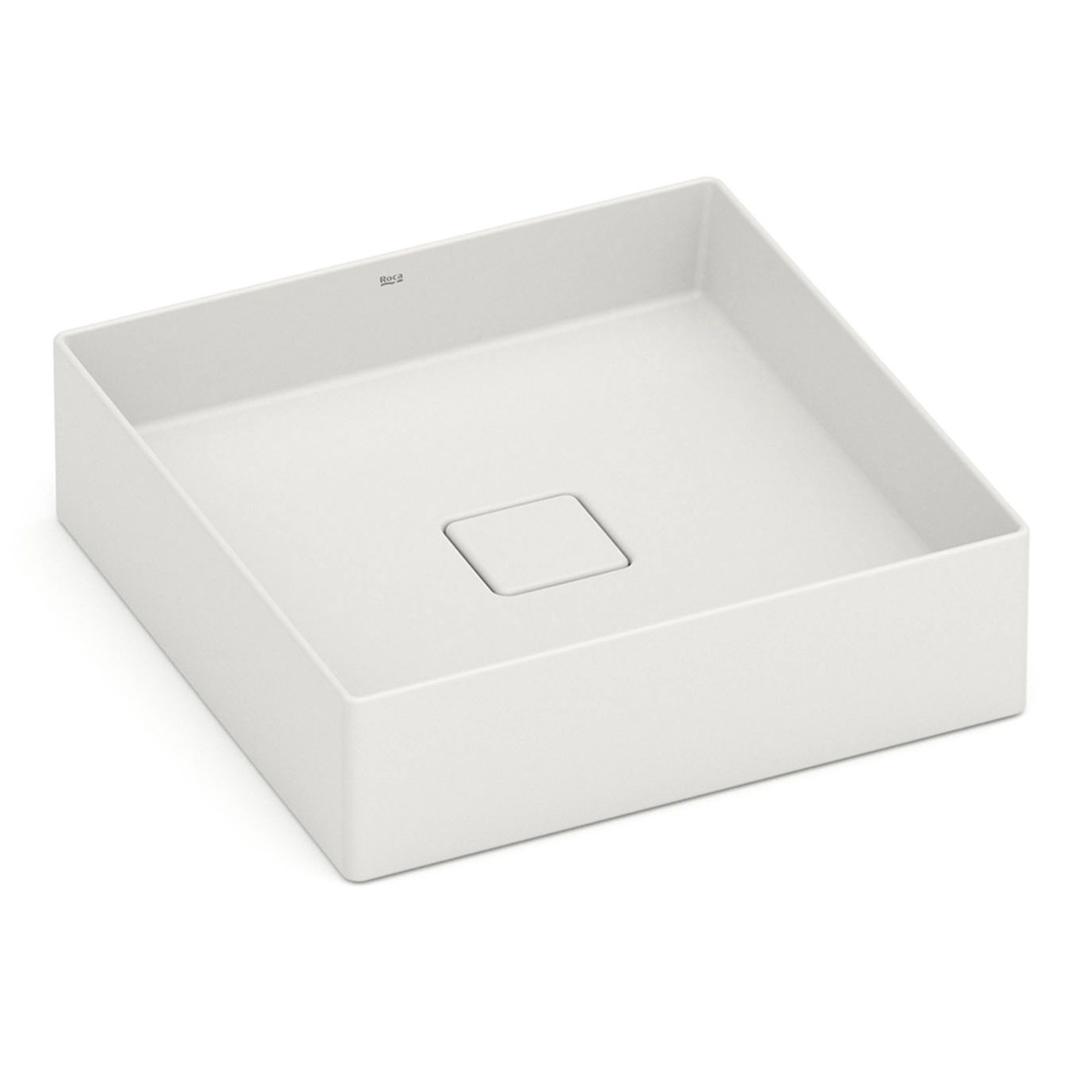 Cuba para Banheiro de Apoio Louça Quadrada Beige 40x40cm Terra Roca
