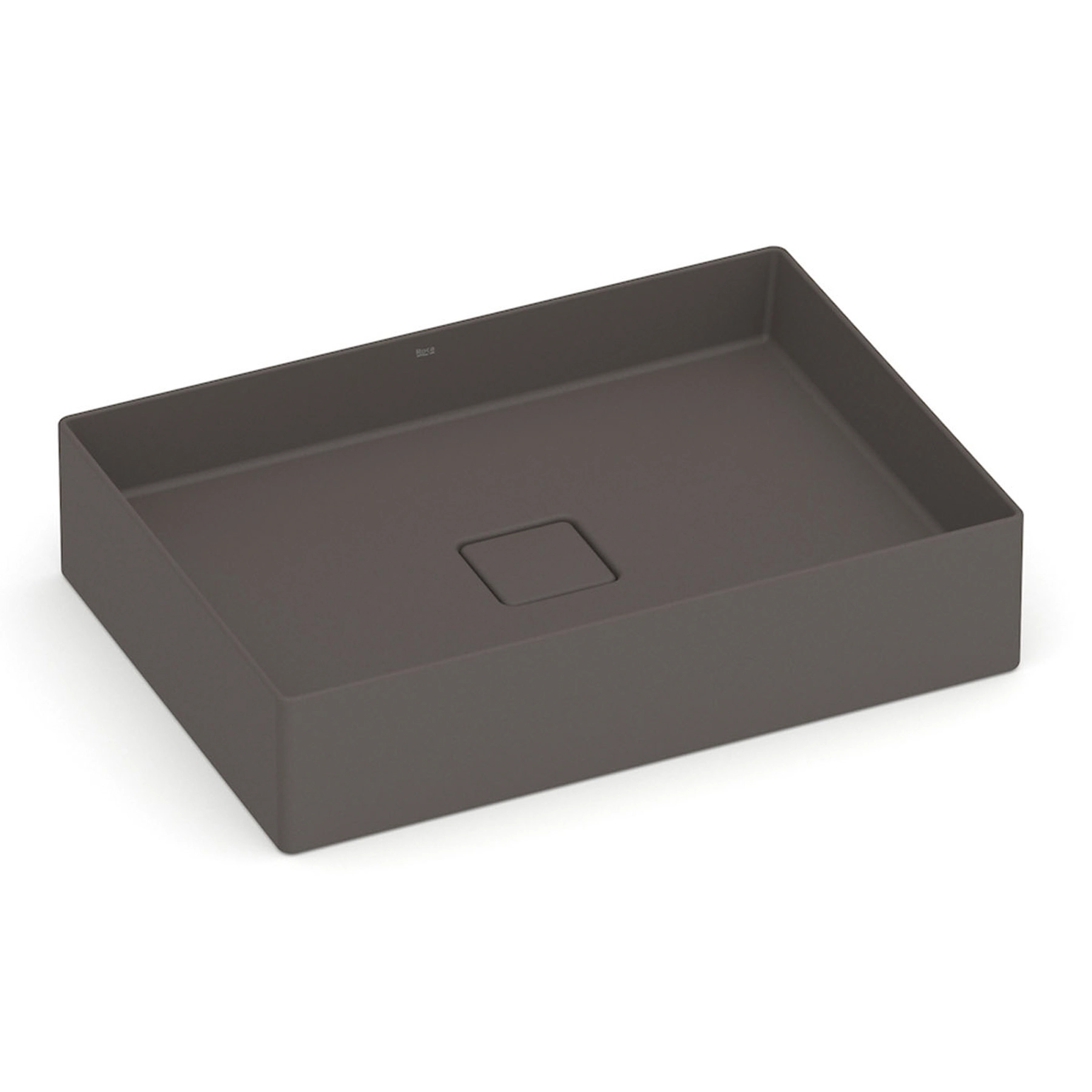 Cuba para Banheiro de Apoio Louça Retangular Cafe 51x36cm Terra Roca