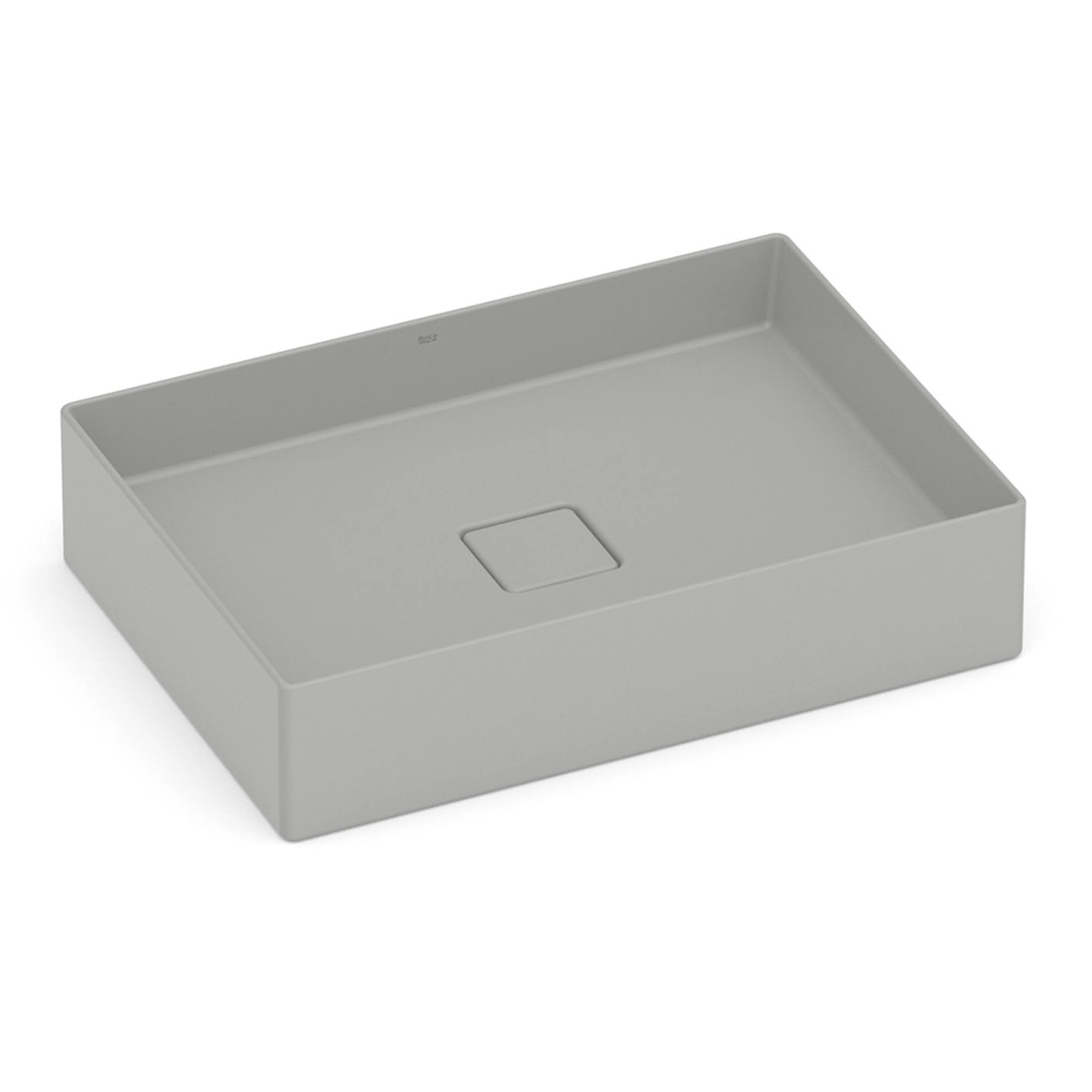 Cuba para Banheiro de Apoio Louça Retangular Stone 51x36cm Terra Roca