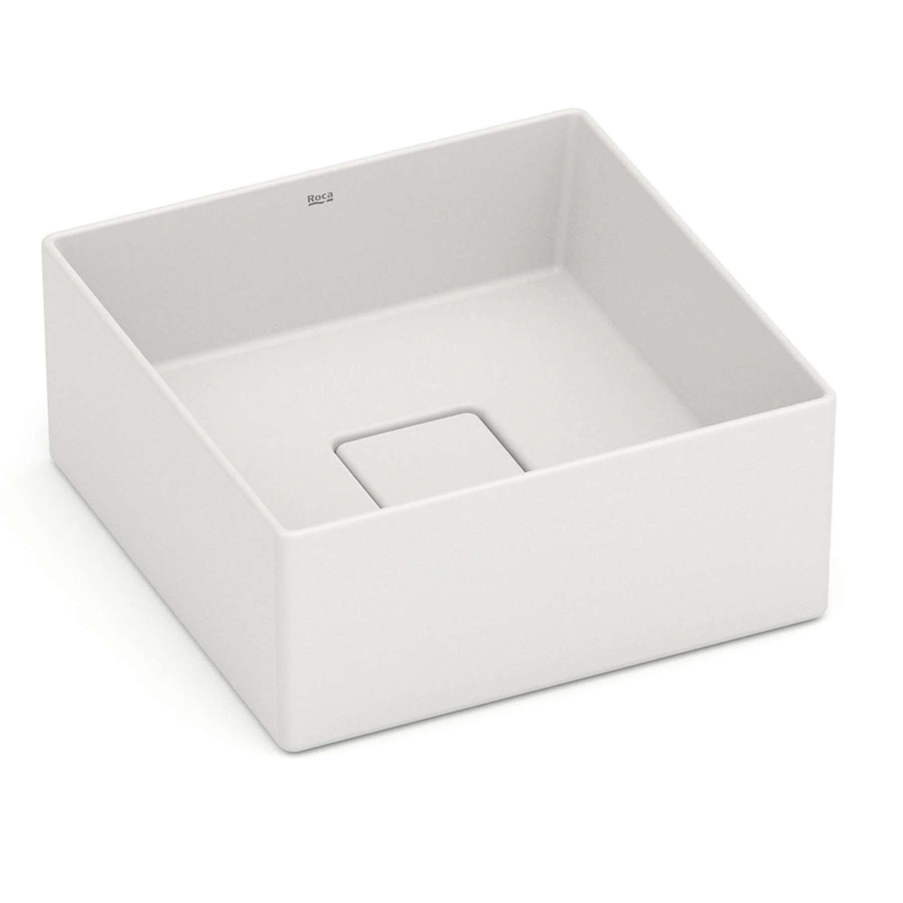 Cuba para Banheiro de Apoio Louça Quadrada Beige 30x30cm Terra Roca