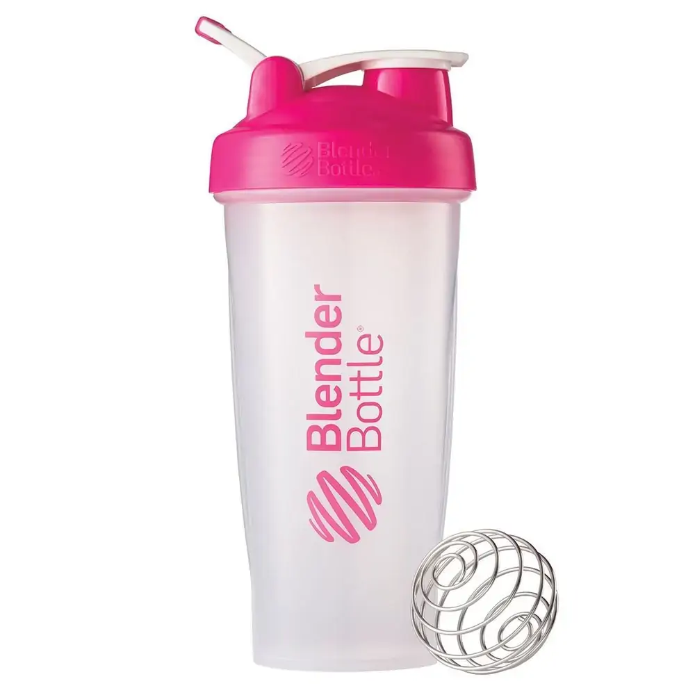 Blenderbottle Classic Loop Top Shaker Bottle, Clear Blue, 28 Ounce