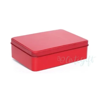 Lata Retangular 12x9x4 Vermelho C/6un