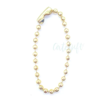 Corrente Bolinha P/chaveiro Ouro C/25 Artegift