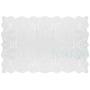 Papel Rendado Retangular 16x23cm C/100 Artegit