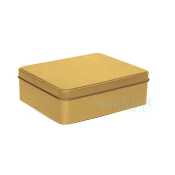 Lata Retangular 12x9x4 Dourado C/6un