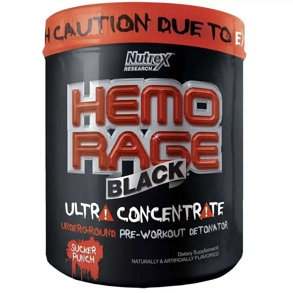 Hemo Rage Black Sucker Punch Frutas 50 Doses 316g Nutrex