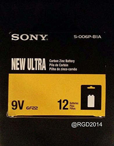 Sony Heavy Duty Carbon Zinc Batteries 9v 12 Pc. Lot