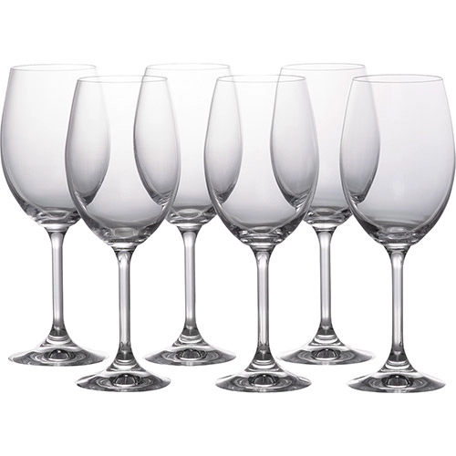 Conjunto Com 6 Taças De Cristal Para Vinho Branco Roberta Bohemia