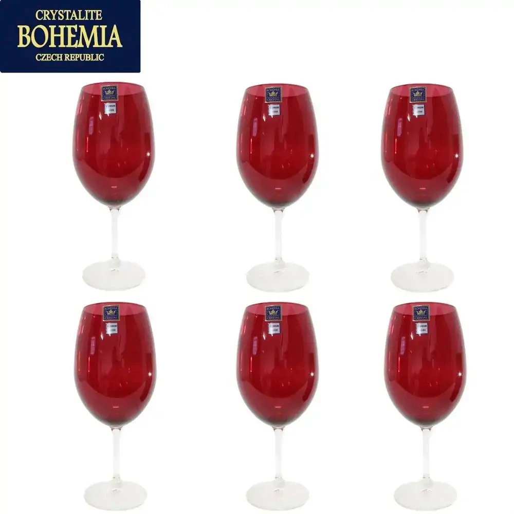 Jg.6 Tacas Agua 540ml Bohemia Anna Ruby