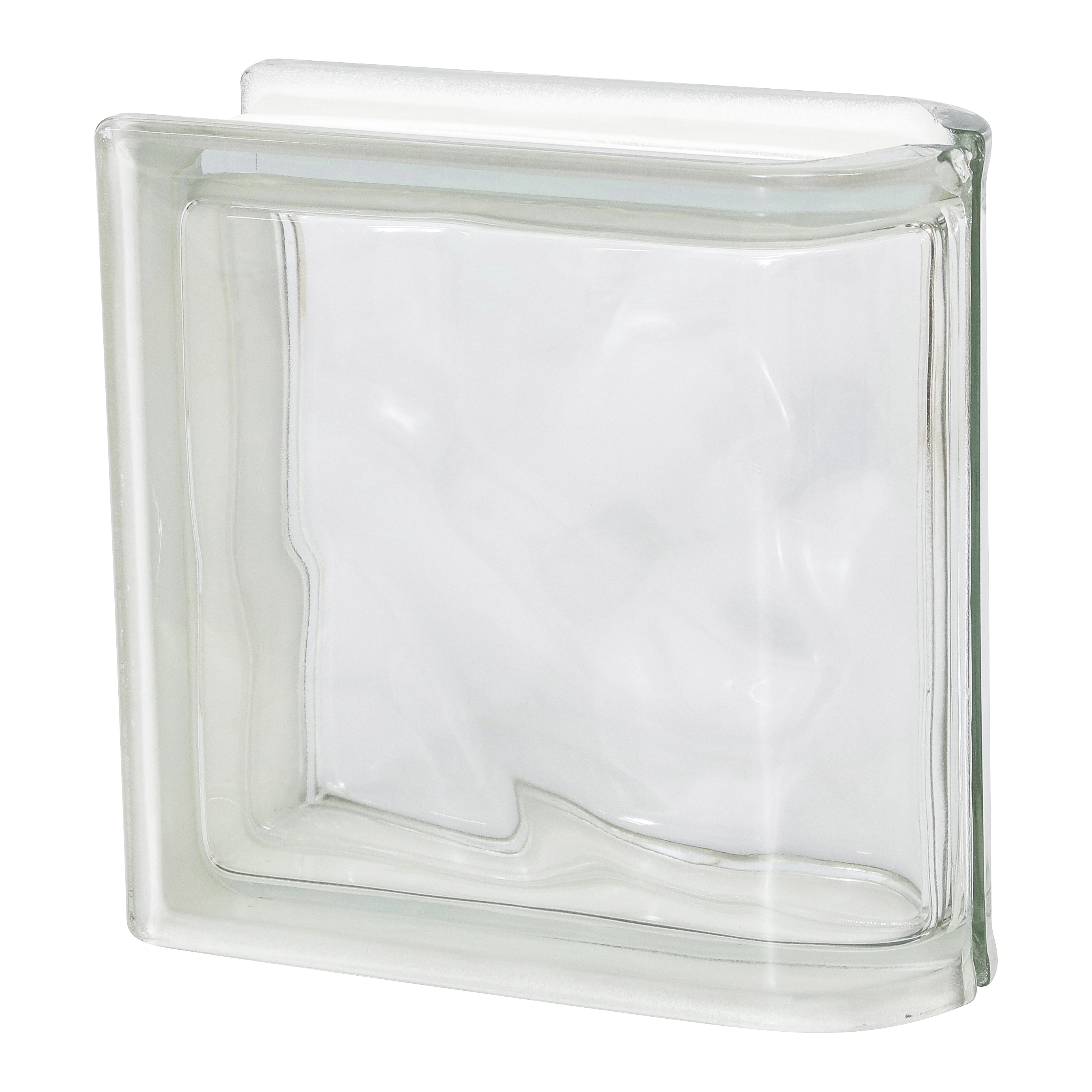 Bloco de Vidro 1 Lado Neutro Incolor 19x19x8cm Seves Glass Block