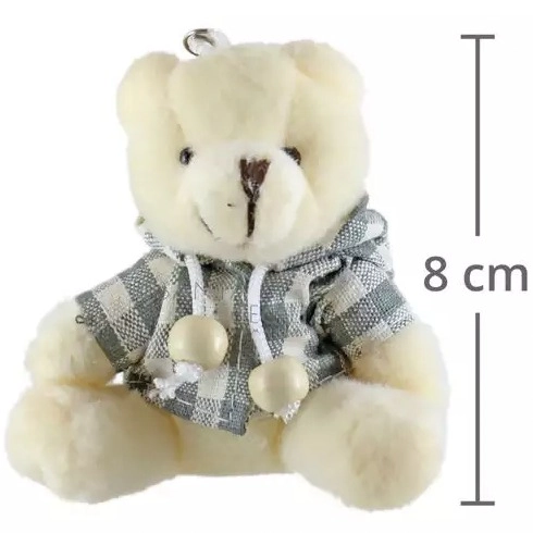 Chaveiro Urso Roupa Xadrez P5873