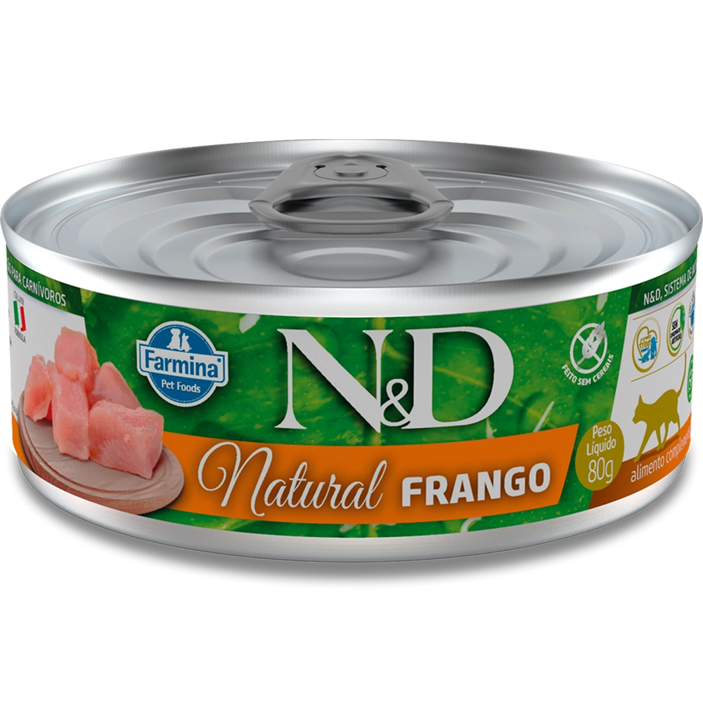 Nd Feline Wet Natural Frango 80g