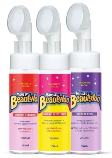 Mousse De Limpeza Facial Beautyloo Morango 150ml Face Beautiful