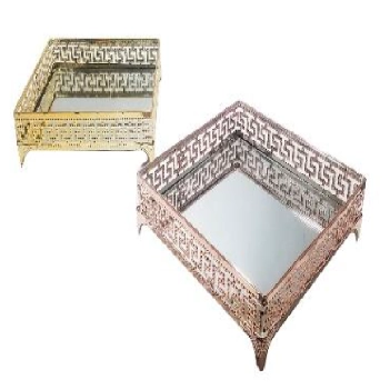 Bandeja Decorativa Metal 20x20cm Ref.f210810