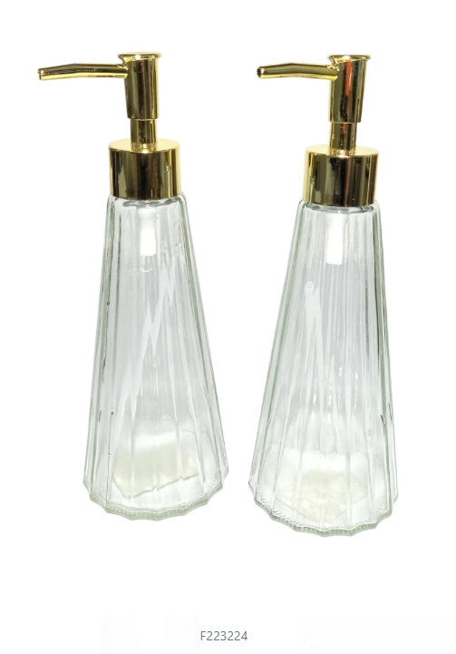 Porta Sabonete Liquido De Vidro Cristal 320ml Gf2232224 Freecom