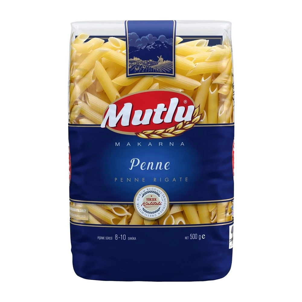Macarrão De Sêmola De Trigo Grano Duro Penne Mutlu Pacote 500g